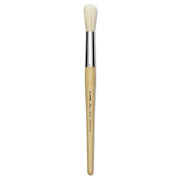 Silver Brush Silver Jumbo White Hog Bristle Brush - Round, Mid-Handle, Size 30