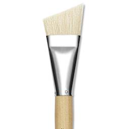 Silver Brush Silver Jumbo White Hog Bristle Brush - Angle, Mid-Handle, Size 30, close-up
