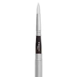 Escoda Perla Toray White Synthetic Travel Brush - Series 1438 Round, Size 10, Short Handle