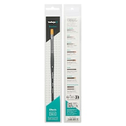 Vallejo Synthetic Golden Toray Hobby Brush - Effects Flat, Size 6, front and back of packaging