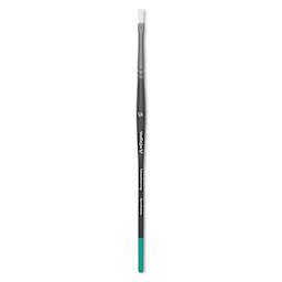 Vallejo White Synthetic Weathering Brush - Flat, Small Size 4