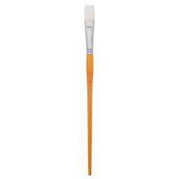Utrecht Series 300 White Taklon Brush - Flat, Size 10, Long Handle