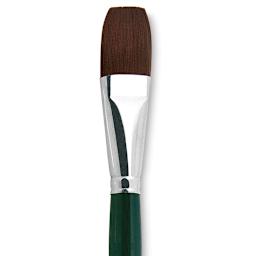 Silver Brush Ruby Satin Synthetic Brush - Bright, Size 26, Short Handle close-up