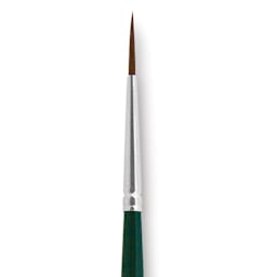 Silver Brush Ruby Satin Synthetic Brush - Monogram Liner, Size 4, Short Handle close-up