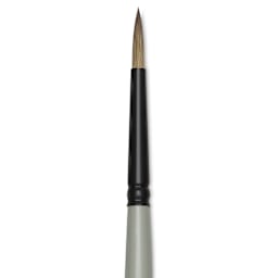 Silver Brush Black Pearl Synthetic Brush - Series 6400, Round, Size 2, Long Handle, close-up