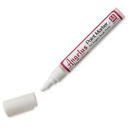 Angelus Empty Paint Markers - Single 5 mm Marker shown uncapped and at an angle