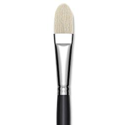 Utrecht Natural Chungking Pure Bristle Brush - Filbert, Size 12, Long Handle, Close-up