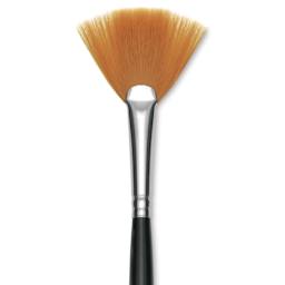 Utrecht Synthetic Sablette Brush - Long Handle, Fan, Size 4, close-up