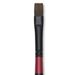 Utrecht Manglon Synthetic Brush - Bright, Size 10, Long Handle close-up