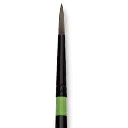 Utrecht Manglon Synthetic Brush-Round, Size 12, Long Handle close-up