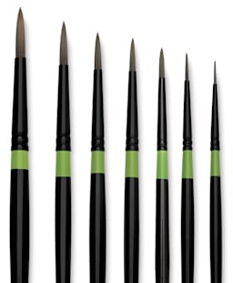 Utrecht Manglon Synthetic Brushes-Round (Close-up)
