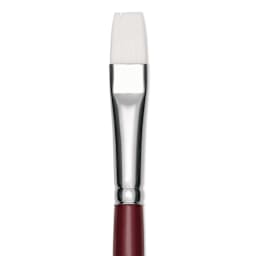 Utrecht Series 232 Synthetic White Nylon Sable Brush - Bright, Size 12, close up