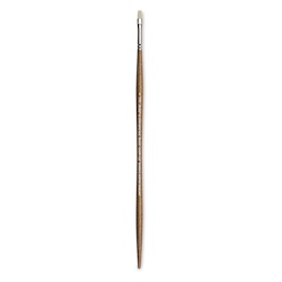 Winsor & Newton Artists' Oil Synthetic Hog Brush - Bright, Size 2, Long Handle (full length)