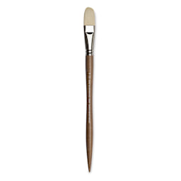 Winsor & Newton Artists' Oil Synthetic Hog Brush - Filbert, Size 12, Long Handle (full length)