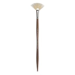 Winsor & Newton Artists' Oil Synthetic Hog Brush - Fan, Size 6, Long Handle (full length)