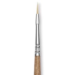 Escoda Futura Synthetic Bristle Brush - Series 5414, Filbert, Size 0, Long Handle, close-up