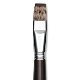 Escoda Vintage Synthetic Brush - Bright, Long  Handle, Size 18