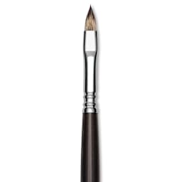 Escoda Vintage Synthetic Brush - Filbert, Long  Handle, Size 6