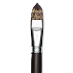 Escoda Vintage Synthetic Brush - Filbert, Long  Handle, Size 20