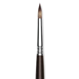 Escoda Vintage Synthetic Brush - Round Pointed, Long  Handle, Size 6