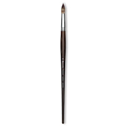 Escoda Vintage Synthetic Brush - Round Pointed, Long  Handle, Size 16