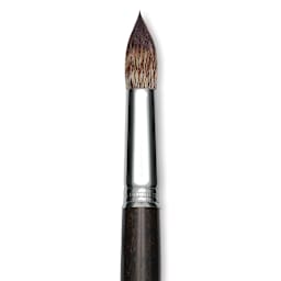 Escoda Vintage Synthetic Brush - Round Pointed, Long  Handle, Size 20