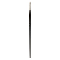 Escoda Vintage Synthetic Brush - Flat, Long Handle, Size 6