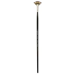 Escoda Vintage Synthetic Brush - Fan, Long  Handle, Size 2