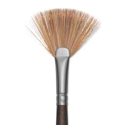 Princeton Pro Series 6000 Brush - Fan, Long Handle, Size 3, close up