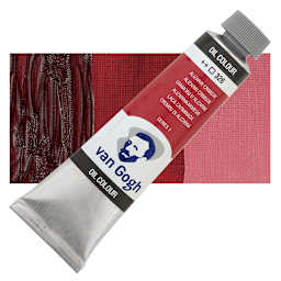Van Gogh Oil Paint - Alizarin Crimson, 40 ml tube and swatch
