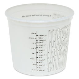 Plastic Tub - 5 qt, side with ounce measurments