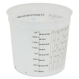 Plastic Tub - 2 1/2 qt, ounce measurements 