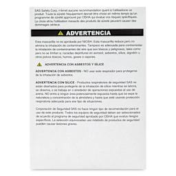 SAS Nuisance Dust Mask - Pkg of 50 - back of packaging