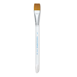 Winsor & Newton Series 995 Flat Wash Brush - Golden Taklon, Short Handle, 3/4"