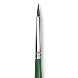 Blick Economy Pony Hair Brush - Round, Short Handle, Size 0 close-up
