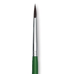 Blick Economy Camel Hair Brush - Round, Short Handle, Size 2 close up