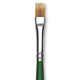 Blick Economy Golden Nylon Brush - Bright, Long Handle, Size 8 close up