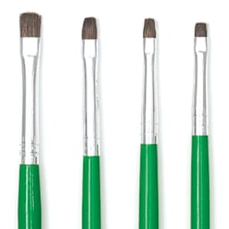 Blick Economy Sable Brush Set - Bright, Long Handle, Set of 4 close up