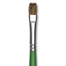 Blick Economy Sable Brush - Flat, Long Handle, Size 10 close up