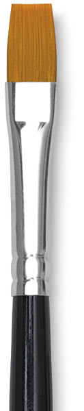 Dynasty Finest Golden Synthetic Shader Brushes - Closeup of Tip of one Size 8 brush