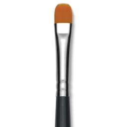 Dynasty Finest Golden Synthetic Brush - Filbert, Size 6, close-up