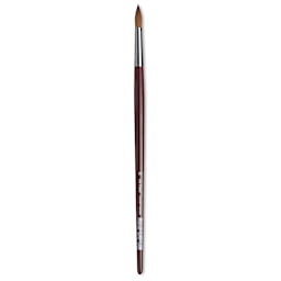 Da Vinci Kolinsky Red Oil Sable Brush - Round, Long Handle, Size 26