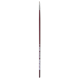 Da Vinci Kolinsky Red Oil Sable Brush - Bright, Long Handle, Size 0