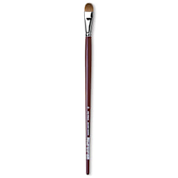 Da Vinci Kolinsky Red Oil Sable Brush - Filbert, Long Handle, Size 16