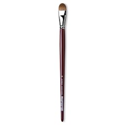 Da Vinci Kolinsky Red Oil Sable Brush - Filbert, Long Handle, Size 20