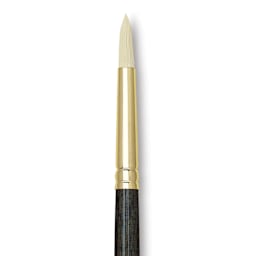 Princeton Series 6300 Dakota Synthetic Bristle Brush - Round, Long Handle, Size 2