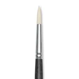 Blick Studio Synthetic Brush - Round, Long Handle, Size 8, close-up