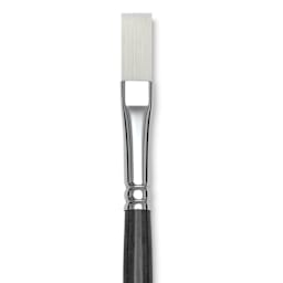 Blick Studio Synthetic Brush - Flat, Long Handle, Size 12, close-up