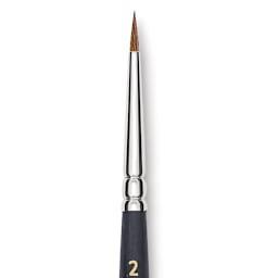 Blick Masterstroke Finest Red Sable Brush - Round, Size 2/0, Short Handle close-up