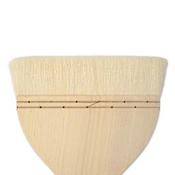 Silver Brush Atelier Flat Hake Brush - Size 80, Long Handle, close-up